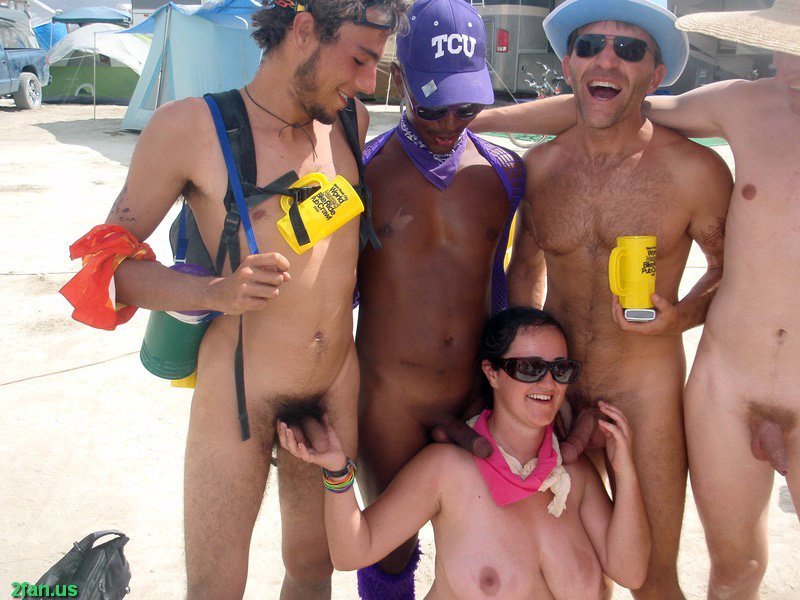 nudists having fun